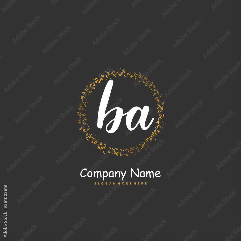 B A BA Initial handwriting and signature logo design with circle. Beautiful design handwritten logo for fashion, team, wedding, luxury logo. B A BA Initial handwriting and signature logo design with circle. Beautiful design handwritten logo for fashion, team, wedding, luxury logo.