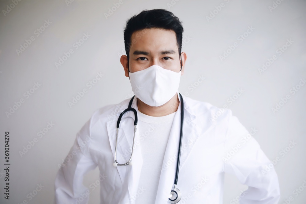 Doctor with medical mask . Doctor with medical mask .