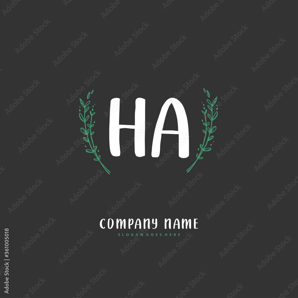 H A HA Initial handwriting and signature logo design with circle. Beautiful design handwritten logo for fashion, team, wedding, luxury logo. H A HA Initial handwriting and signature logo design with circle. Beautiful design handwritten logo for fashion, team, wedding, luxury logo.