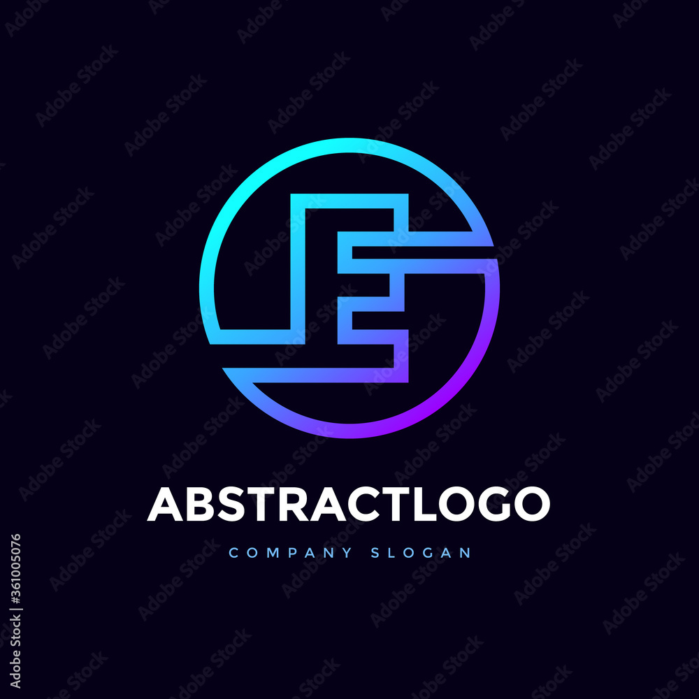 Letter E Circle Logo Icon Template Design, E Alphabet Business Monogram Vector Element with Round Shape. Letter E Circle Logo Icon Template Design, E Alphabet Business Monogram Vector Element with Round Shape.
