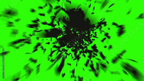 flock of bats. flock of birds. mystical halloween concept. green screen footage