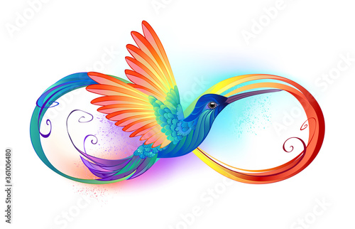 Rainbow Hummingbird with Infinity © Nelli Valova