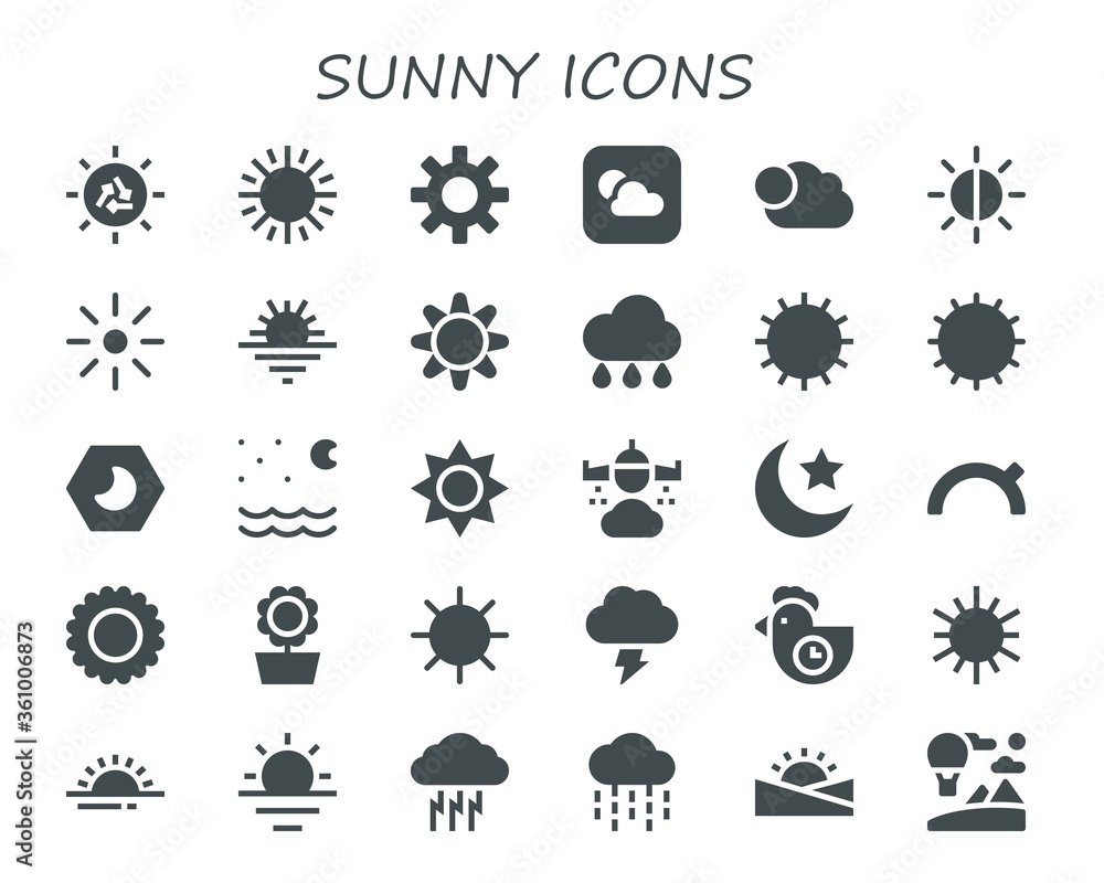 sunny icon set sunny icon set