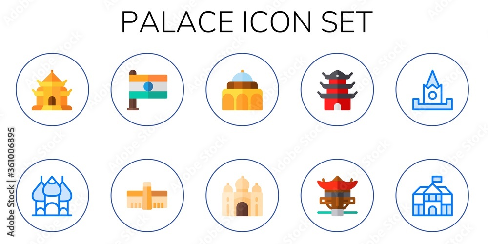 palace icon set