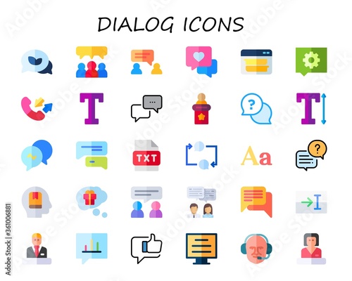 dialog icon set