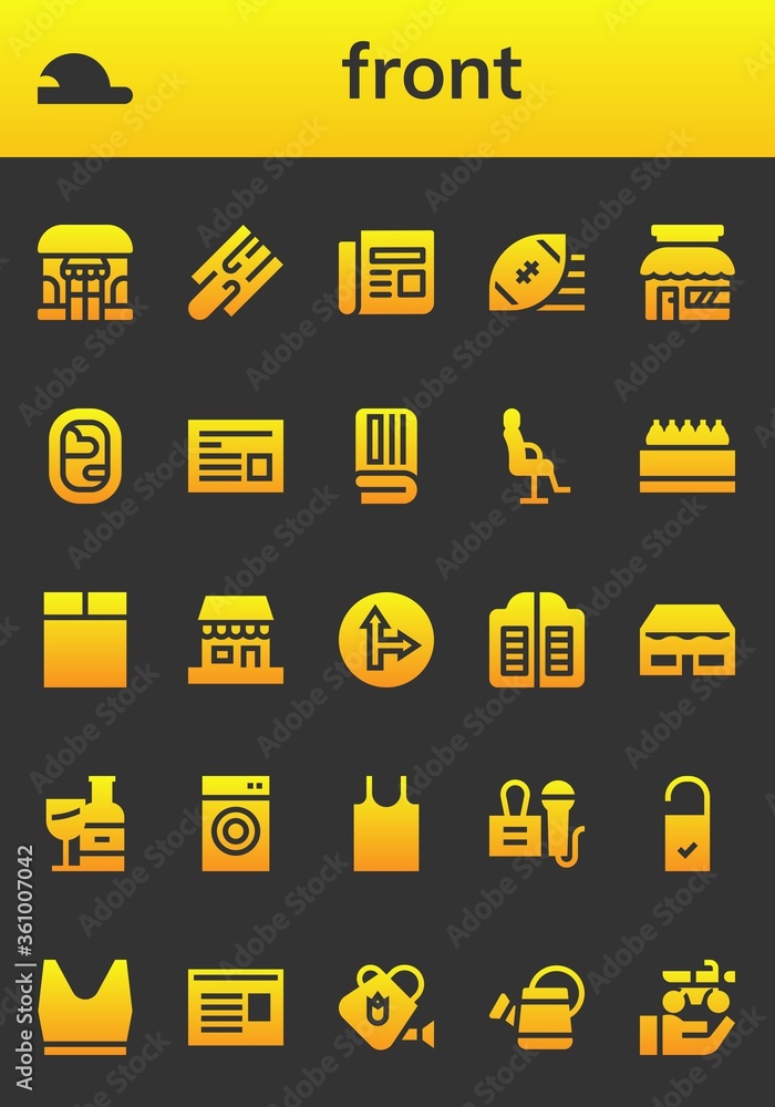 front icon set front icon set