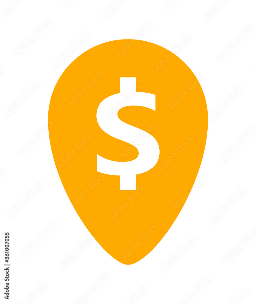 dollar currency symbol in pin point for icon, coin dollar money yellow orange, dollar money symbol in pointer pin shape, dollar currency coin for button info graphics flat simple, isolated on white dollar currency symbol in pin point for icon, coin dollar money yellow orange, dollar money symbol in pointer pin shape, dollar currency coin for button info graphics flat simple, isolated on white