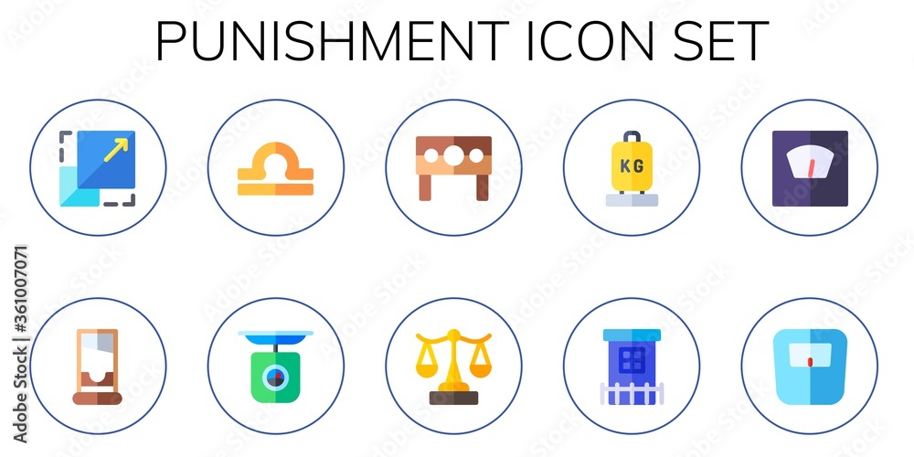 punishment icon set punishment icon set