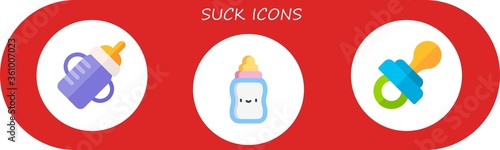 suck icon set