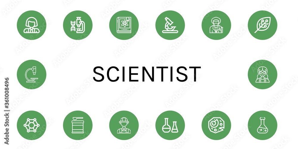 scientist simple icons set scientist simple icons set