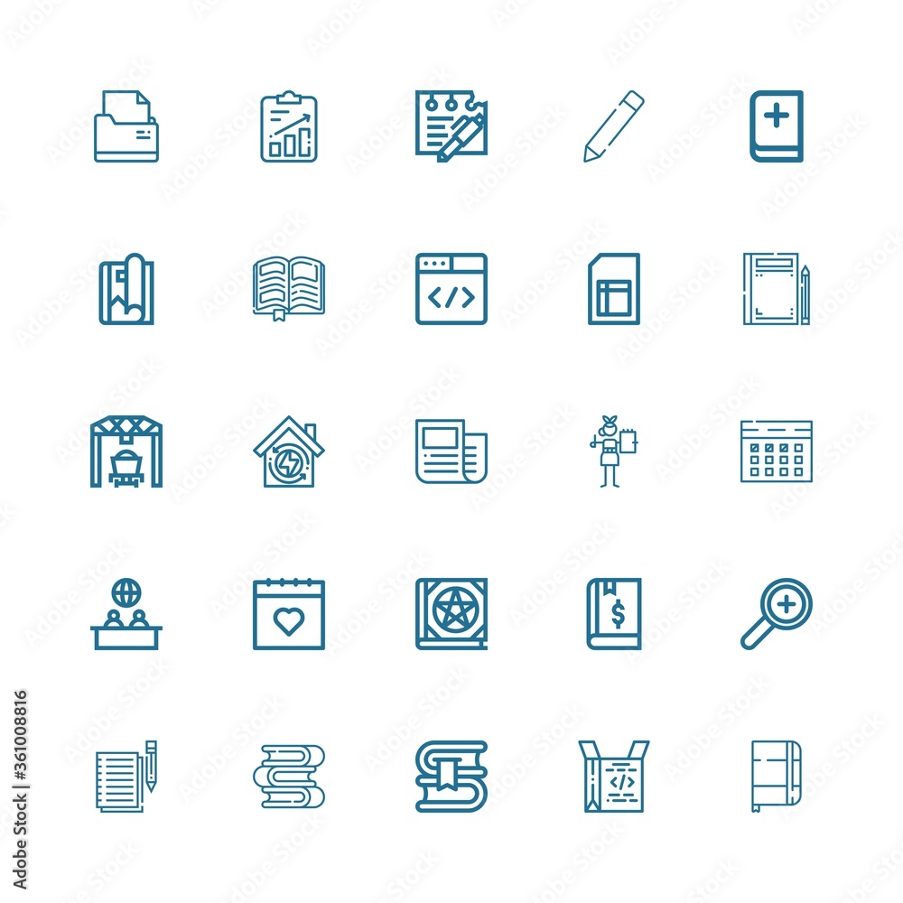 Editable 25 page icons for web and mobile Editable 25 page icons for web and mobile