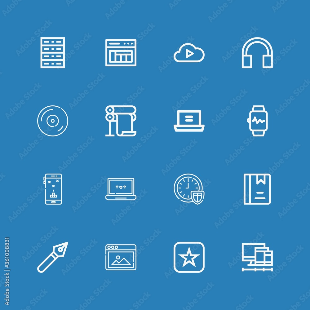 Editable 16 digital icons for web and mobile Editable 16 digital icons for web and mobile