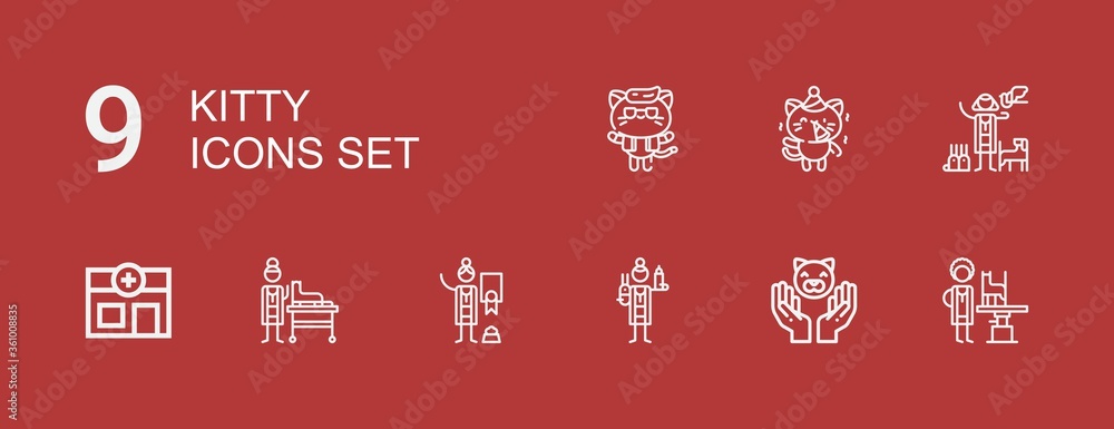 Editable 9 kitty icons for web and mobile Editable 9 kitty icons for web and mobile