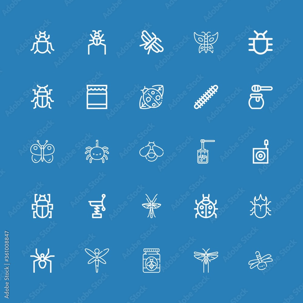 Editable 25 insect icons for web and mobile Editable 25 insect icons for web and mobile