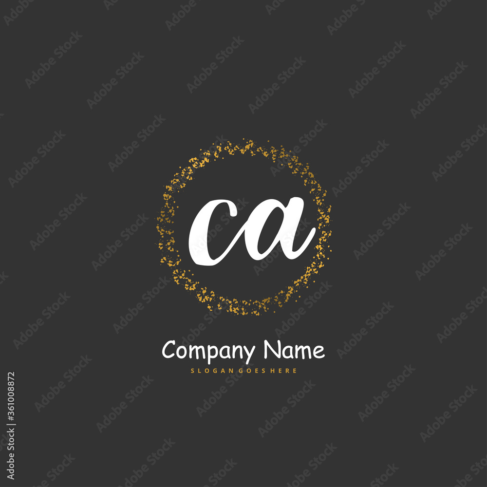 C A CA Initial handwriting and signature logo design with circle. Beautiful design handwritten logo for fashion, team, wedding, luxury logo. C A CA Initial handwriting and signature logo design with circle. Beautiful design handwritten logo for fashion, team, wedding, luxury logo.
