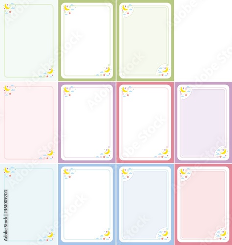Night Sky Theme Background. A frame that gave a change in size to the same design.Good frame for a4 size paper.Certificate frame.