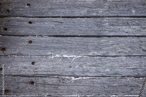 Foto Old wooden decking, Grytviken, South Georgia