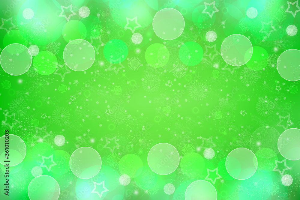Summer party invitation template. Abstract festive light green bokeh background texture with bright circular soft color lights and stars. Space for design of invitation for various holidays. Card con Summer party invitation template. Abstract festive light green bokeh background texture with bright circular soft color lights and stars. Space for design of invitation for various holidays. Card con