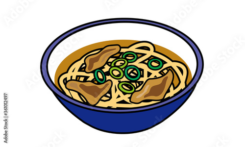器に盛られた温かいカレーうどん