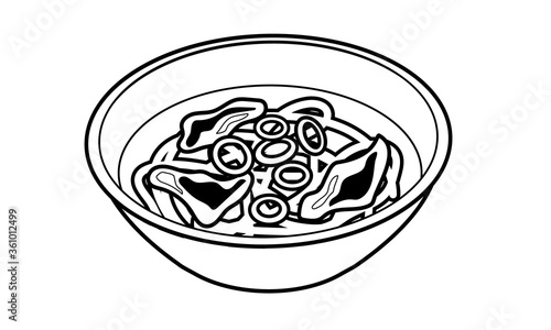 器に盛られた温かいカレーうどん