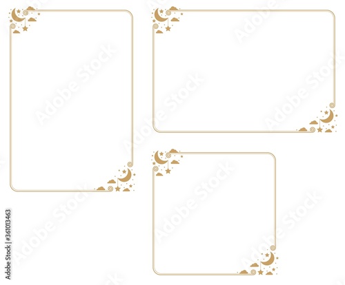 Night Sky Theme Background. A frame that gave a change in size to the same design.Good frame for a4 size paper.Certificate frame.