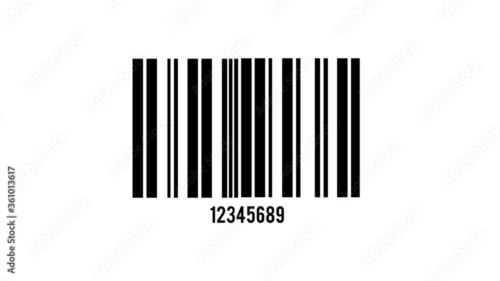 Realistic barcode icon. Barcode illustration Realistic barcode icon. Barcode illustration
