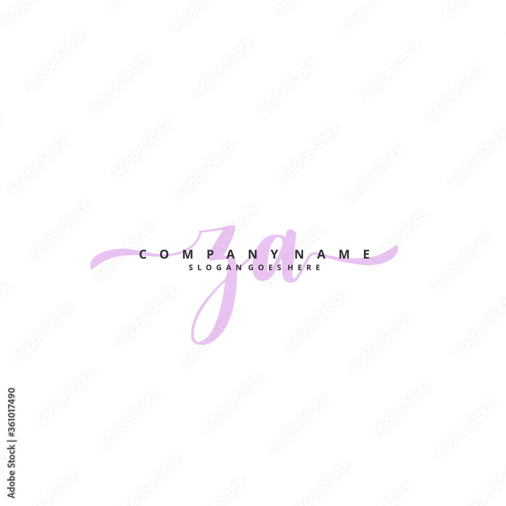 Z A ZA Initial handwriting and signature logo design with circle. Beautiful design handwritten logo for fashion, team, wedding, luxury logo. Z A ZA Initial handwriting and signature logo design with circle. Beautiful design handwritten logo for fashion, team, wedding, luxury logo.