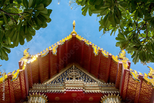 Photography Thai temple roof in bangkok