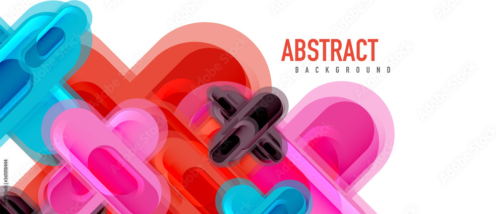 Fototapeta premium Modern vector glass cross shape abstract technology background for cover, placard, poster, banner or flyer