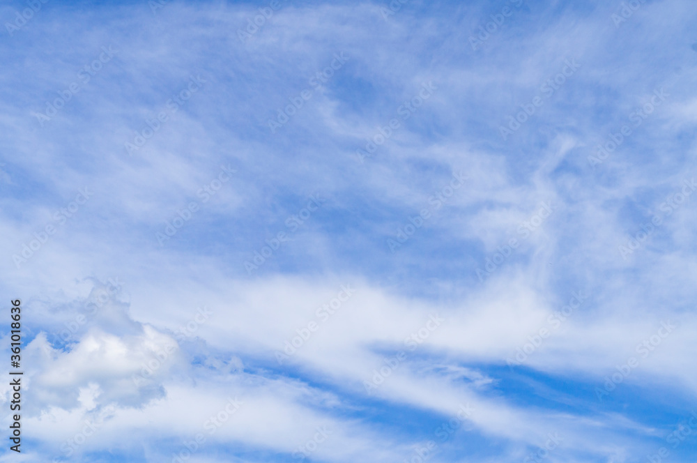 Blue sky with white clouds for background