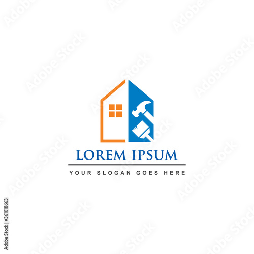home repair logo , home renovation logo