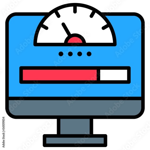 Network bandwidth, Telecommuting or  remote work icon