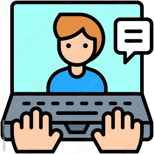 Video call, Telecommuting or  remote work icon