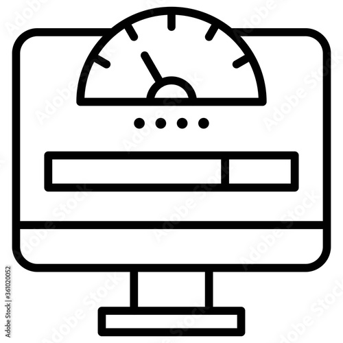 Network bandwidth, Telecommuting or  remote work icon