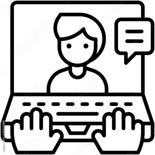 Video call, Telecommuting or  remote work icon