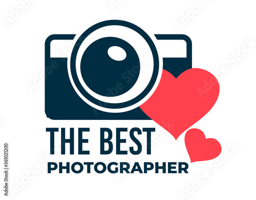 Best photographer photo studio logotype or award icon