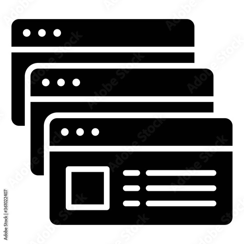 Multi tasking, Telecommuting or remote work icon, vector illustration