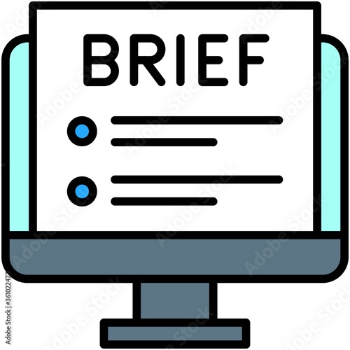 Brief, Telecommuting or remote work icon, vector illustration