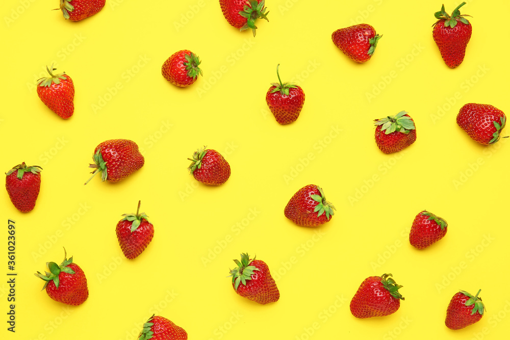 Fresh ripe strawberry on color background Fresh ripe strawberry on color background