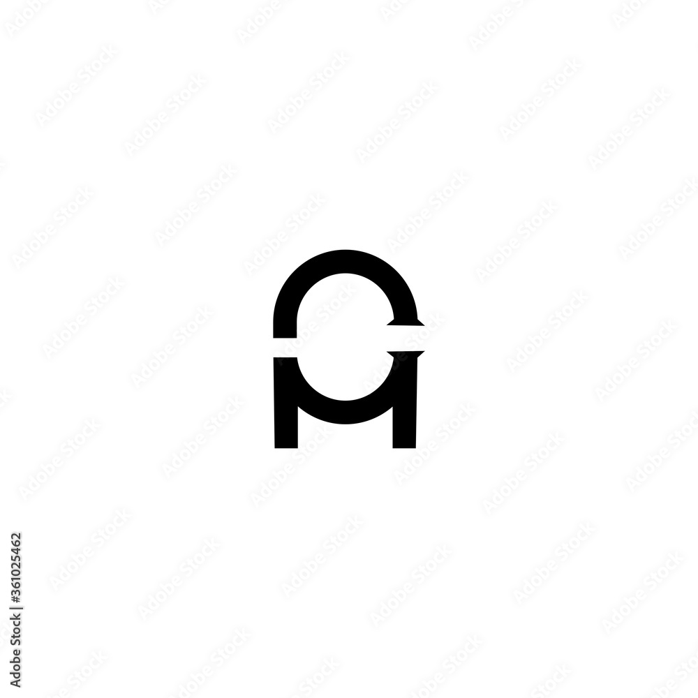 Obraz premium MC M C Letter Logo Design Vector Template
