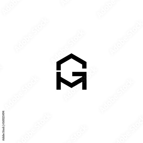 MG GM Letter Logo Design Vector Template