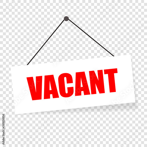 Vacant vector hire job banner, hiring worker flat vacancy background illustration