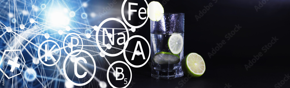 Lime water. Drinking water with fresh lime. Mineral water. Healthy, mineral-rich, refreshing water with lime. Lime water. Drinking water with fresh lime. Mineral water. Healthy, mineral-rich, refreshing water with lime.