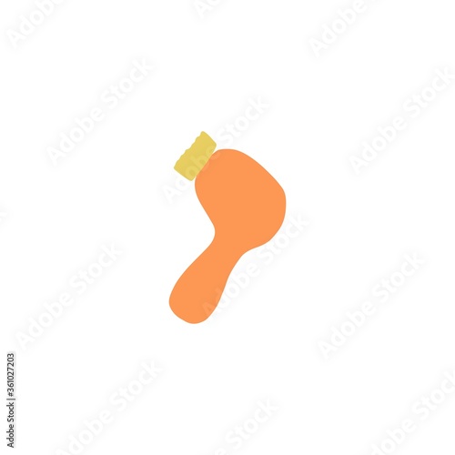 Electric facial cleanser for skin. Beauty device, skin care tool. Hand drawn flat vector illustration