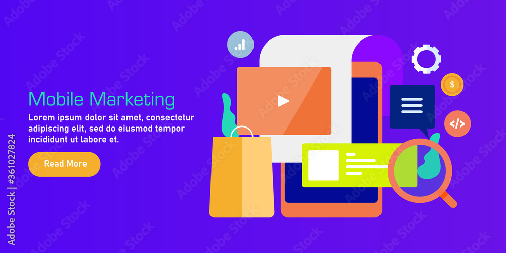 Mobile marketing, virtual business application on smartphone screen, ecommerce, video streaming, personalized digital advertising concept. Internet and technology web banner. Mobile marketing, virtual business application on smartphone screen, ecommerce, video streaming, personalized digital advertising concept. Internet and technology web banner.
