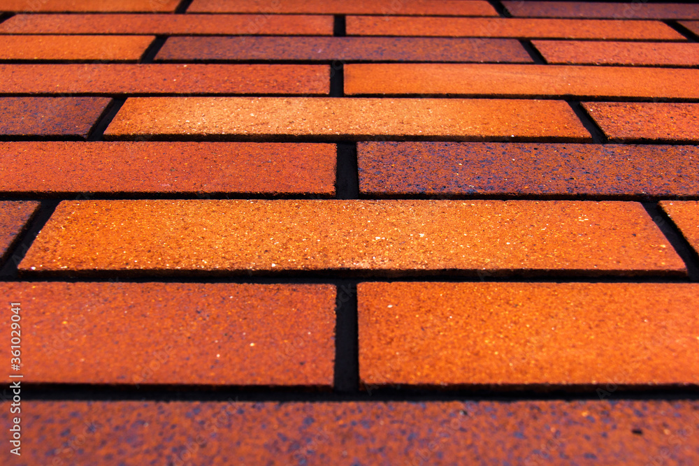 Irregular orange brick arrangement. brickwall. Irregular orange brick arrangement. brickwall.