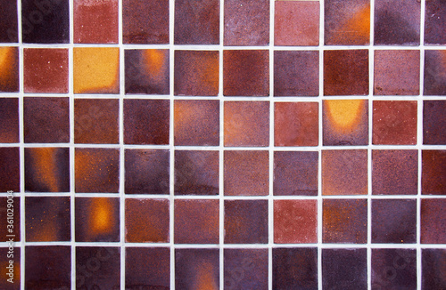 Irregular orange brick arrangement. brickwall.