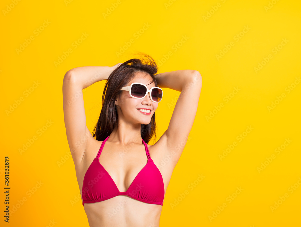 oung beautiful woman wearing swimsuit bikini oung beautiful woman wearing swimsuit bikini