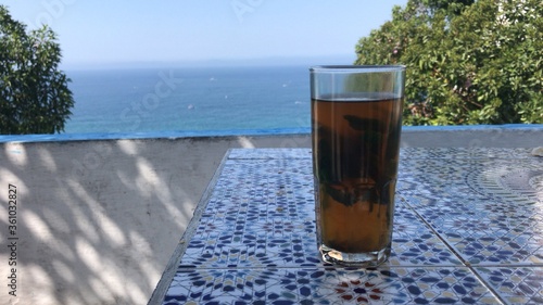 Green Tea in Hafa Tangier, Morocco photo