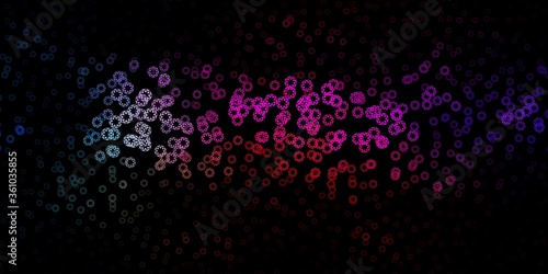 Dark green, yellow vector texture with disks.